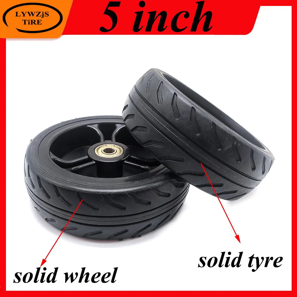 High Quality 5 Inch Solid Tyre Fast Wheel F0,jackhot,Nes Carbon Fiber Scooter 5 Inch Solid Wheel