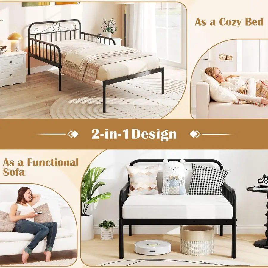 Metal Twin Bed Fram…