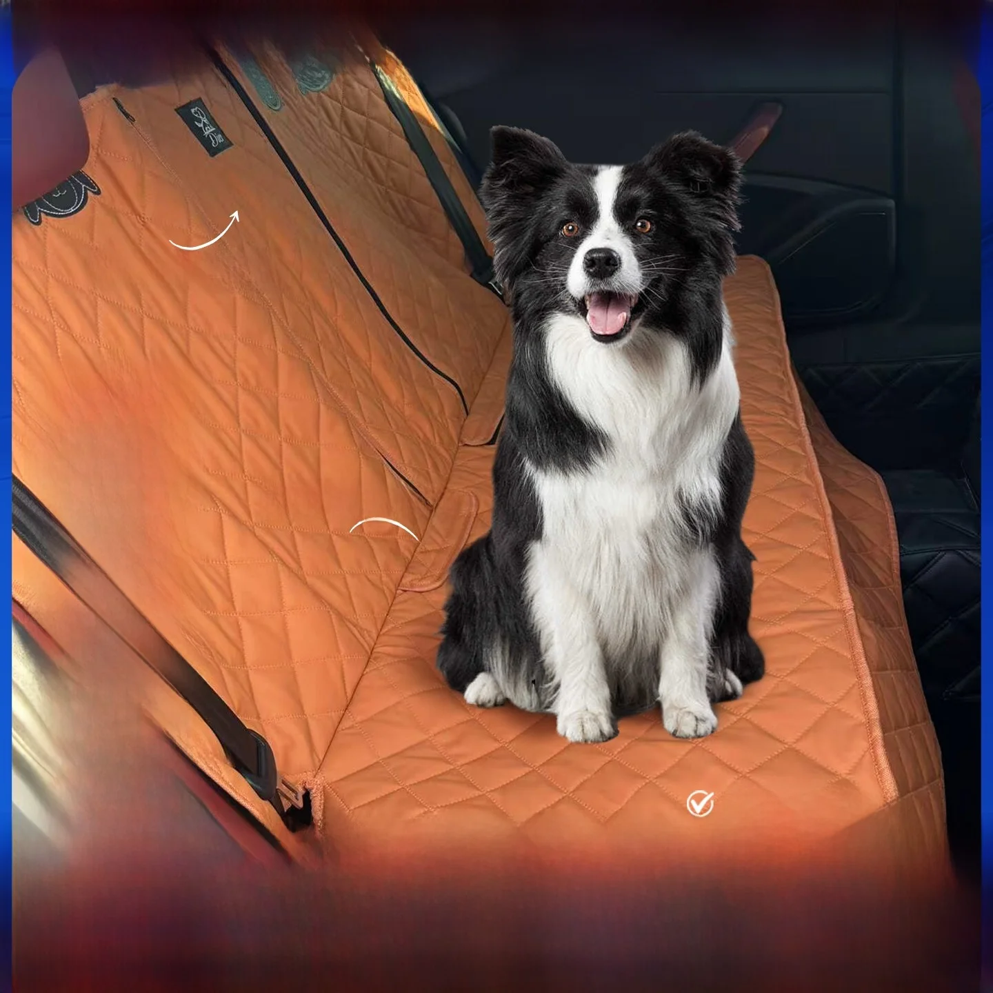 

New Advanced Orange Leather Car Pet Cuion Waterproof Dir Proof Universal Rear Cover for s And Dogs
