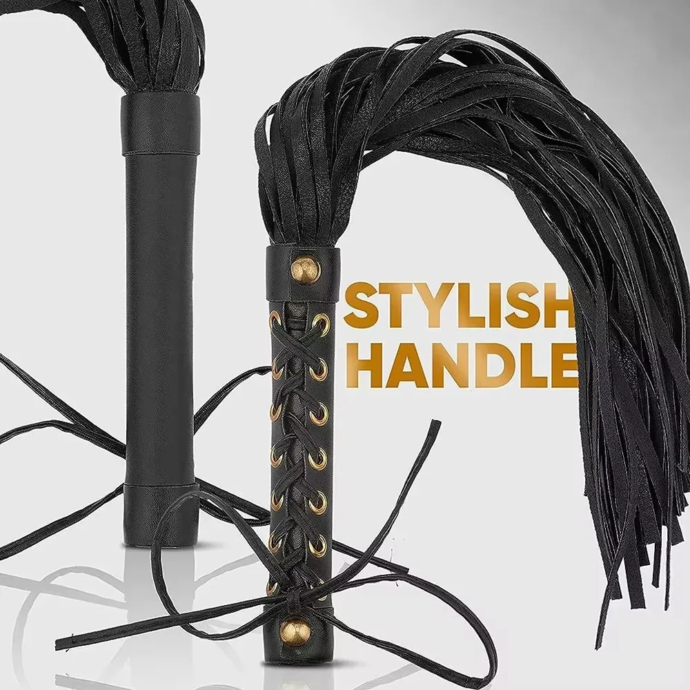 سوط ركوب الخيل من جلد البولي يوريثان مقاس 45 سم (18 بوصة) - سوط حصان الفروسية الاحترافي للتدريب #2