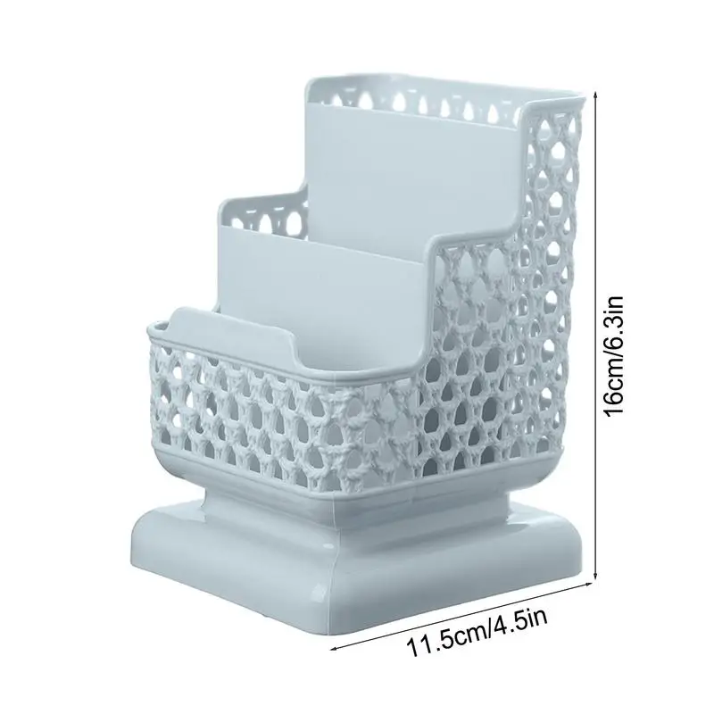 Desktop Storage Box 3 Compartment Desktop Stationary Organizer Supply Storage Box Art Supply Storage Organizer Hollow Design For