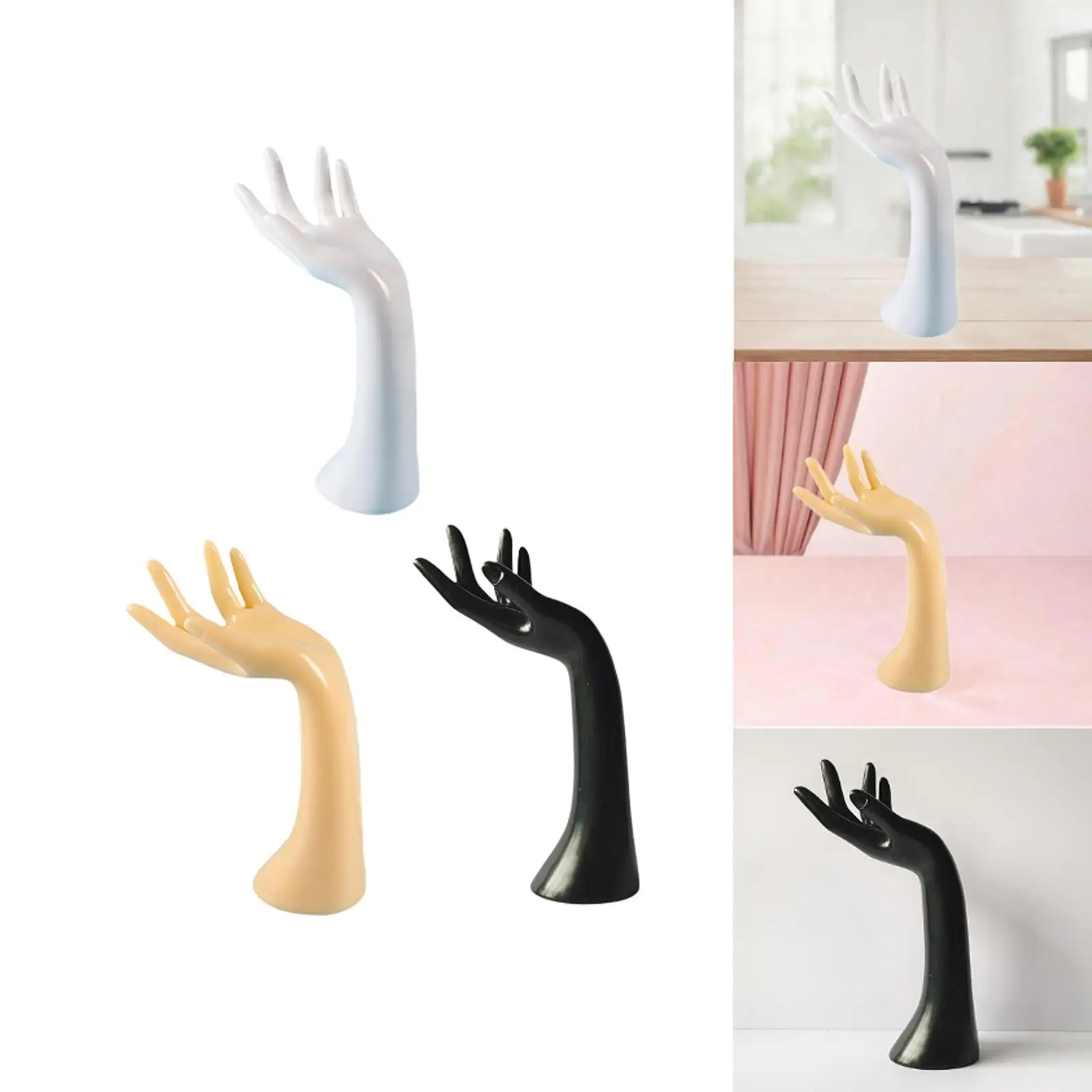 Anéis de mão titular organizador sala decoração colar modelo mão manequim mão jóias expositor para luvas anéis de dedo