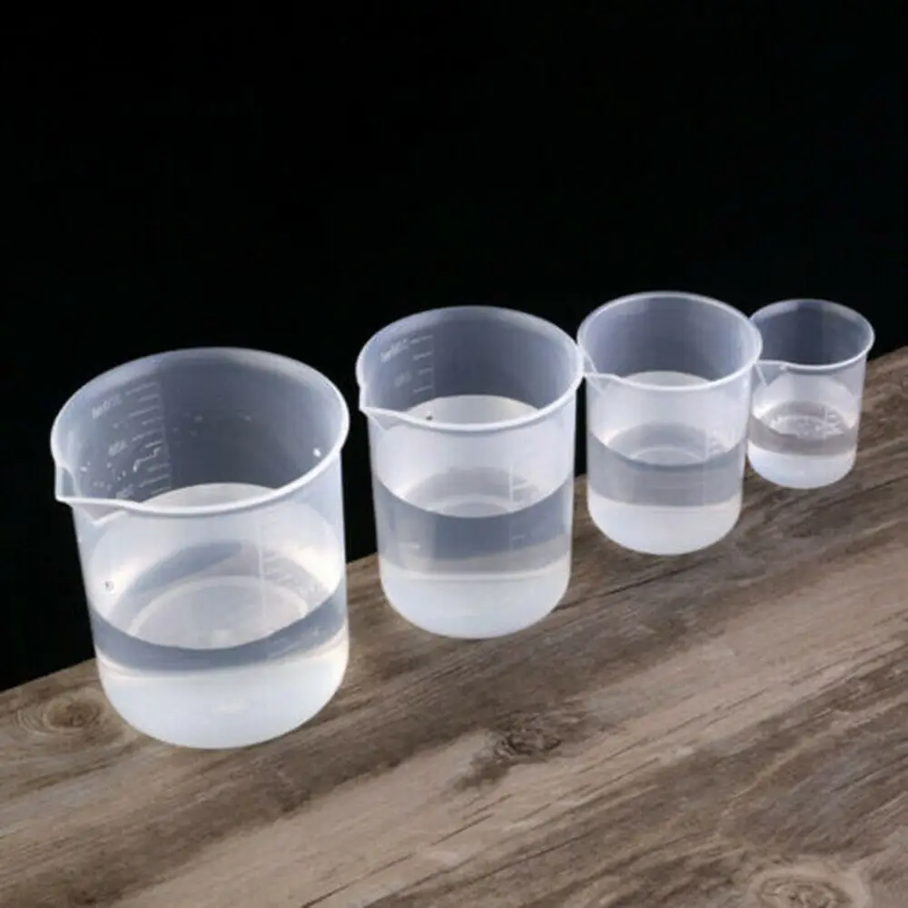 Outil de mesure gradué en plastique, tasse transparente, fournitures de cuisson, bécher de laboratoire, carafe à liquide