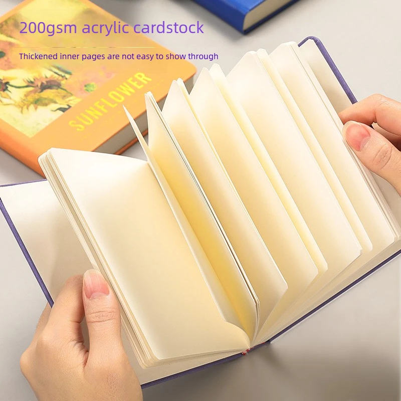 Sketchbook Watercolor Book 56 Sheets/112 Pages Thickened Inner Page Not Easy To Seep Color for Draft Marker Pen Painting