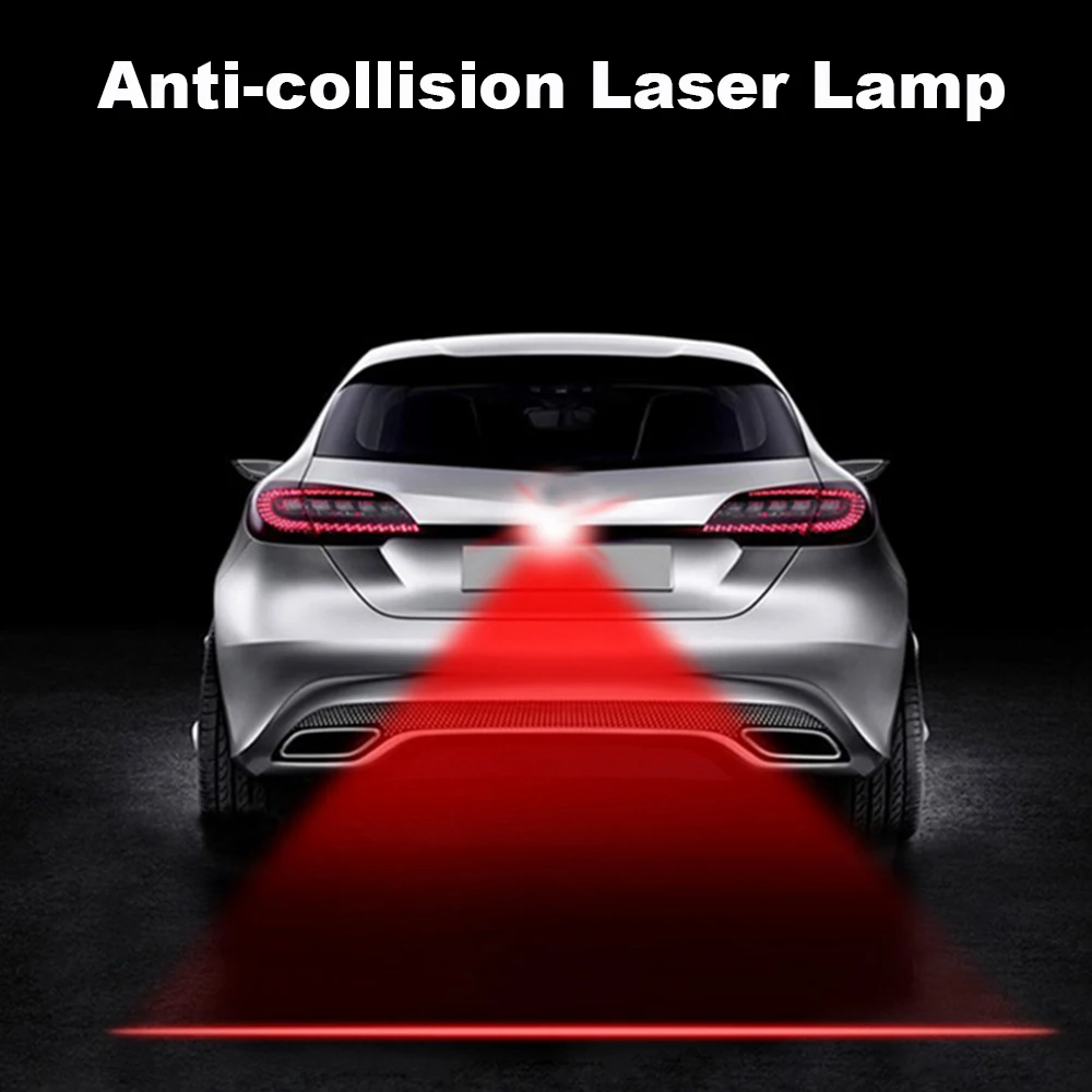 LED Auto Anti-collision Taillight Brake Warning Fog Light Car Lights Laser Lamp Warning Lamp