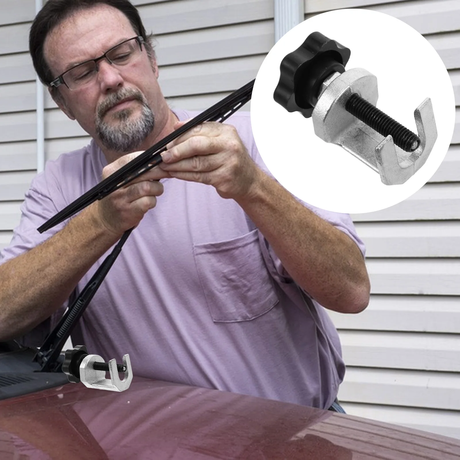 

Wiper Arm Puller Tool Quick Removal Durable Lightweight Compatible Most Vehicles Windshield Repair Kit Bearing