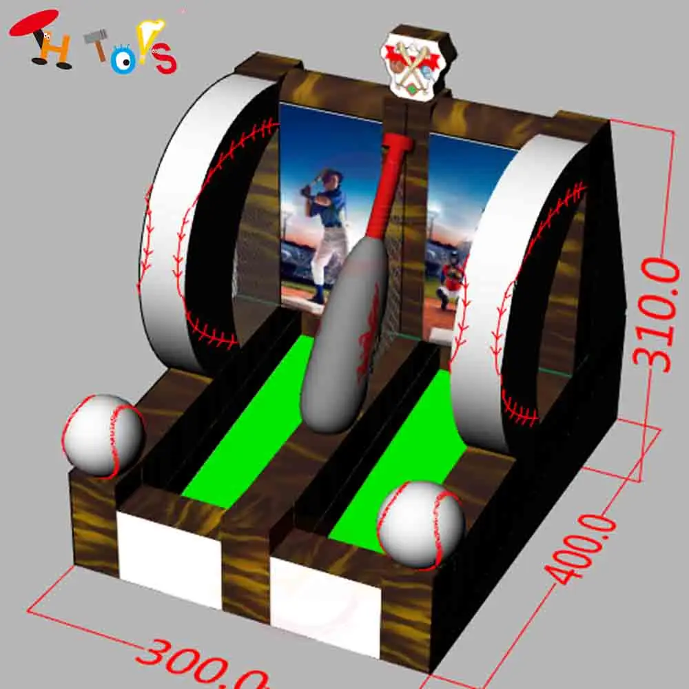 

Fast Shipping 13*10ft Custom Made Inflatable Baseball Sport Game Strike Carnival Toy for Sale with Blower