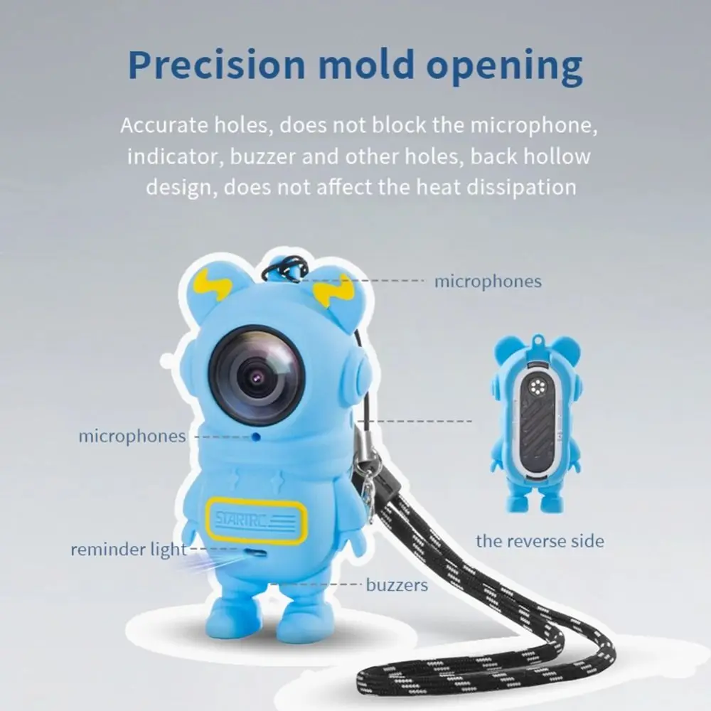 New Silicone Protective Cover Cartoon Anti-Scratch Lens Cover Anti-Drop with Lanyard Full Protector Case for Insta360 GO 3/3S