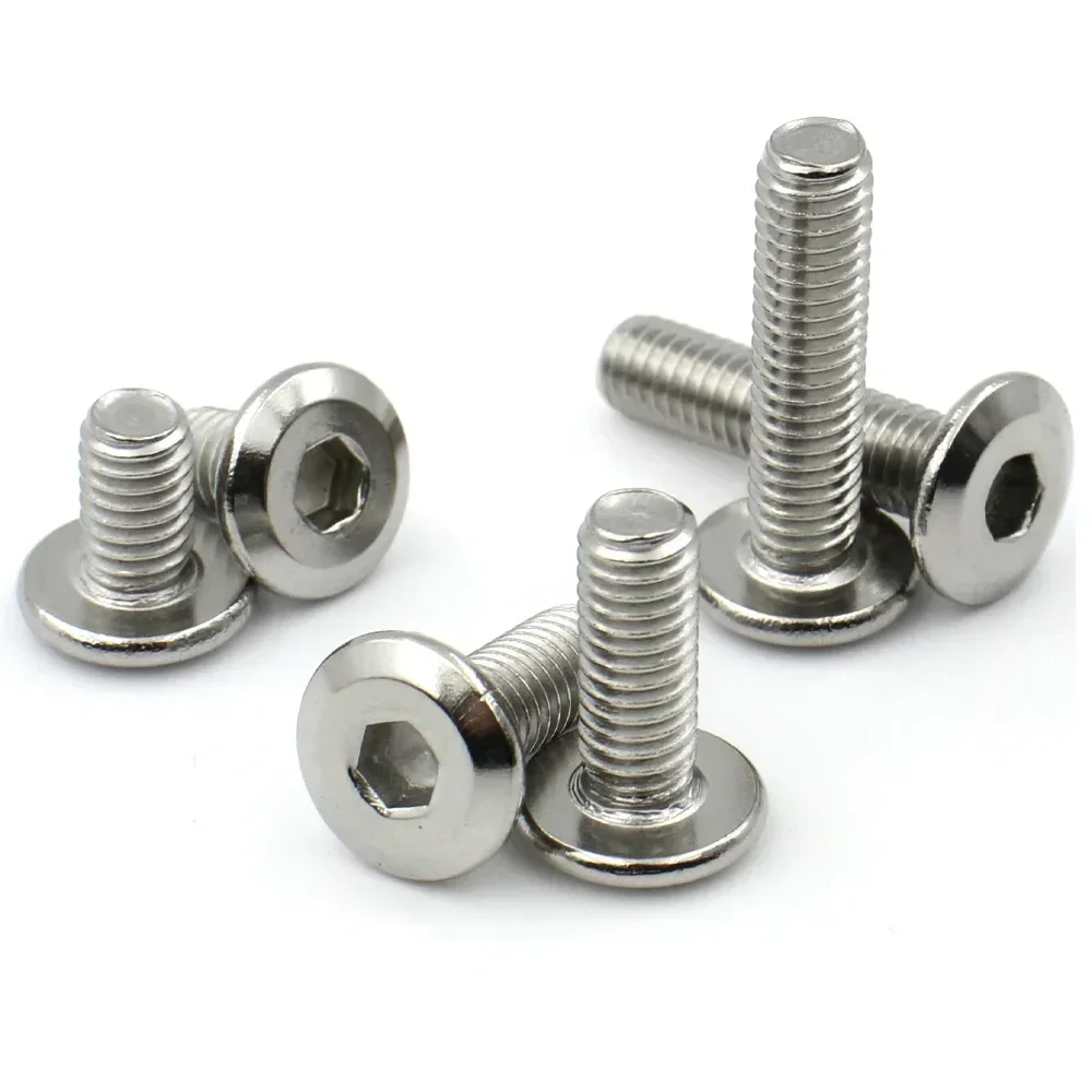 2-20 個 M3 M4 M5 M6 M8 (304 A2 ステンレス鋼) アレン六角六角ソケット大型フラットヘッド家具リベットネジ接続ジョイントボルト