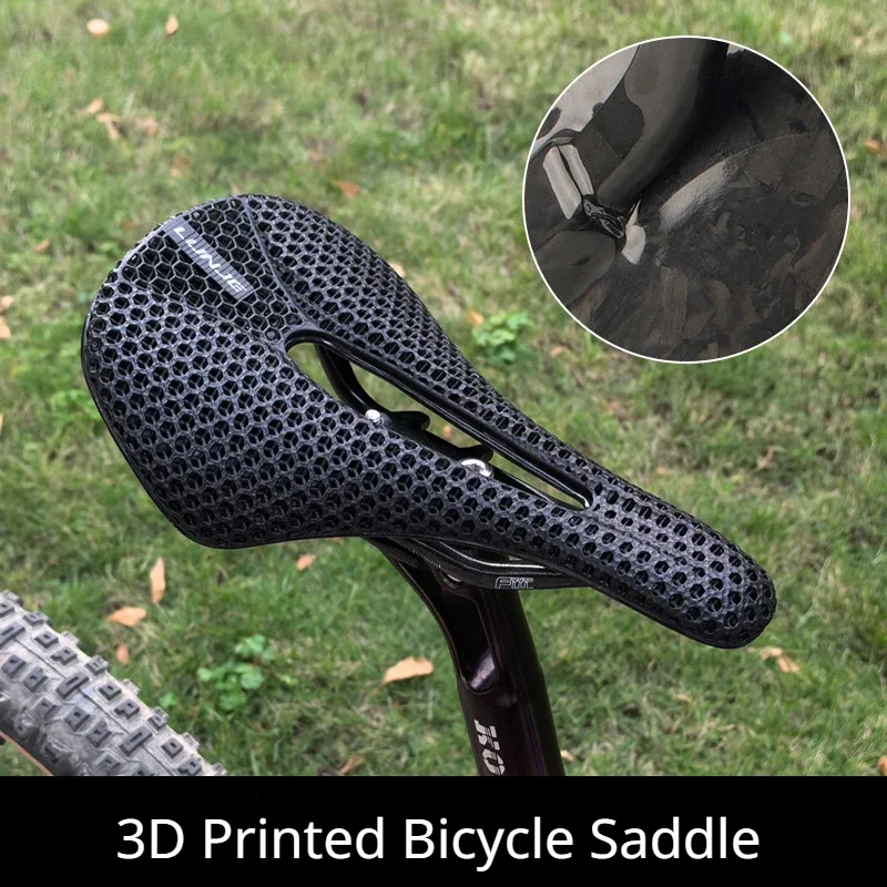 

Ultralight 3D Printed Bicycle Saddle MTB Mountain Road Bike Seat Cushion 150g Hollow Carbon Fiber Comfortable Cycling Cushion