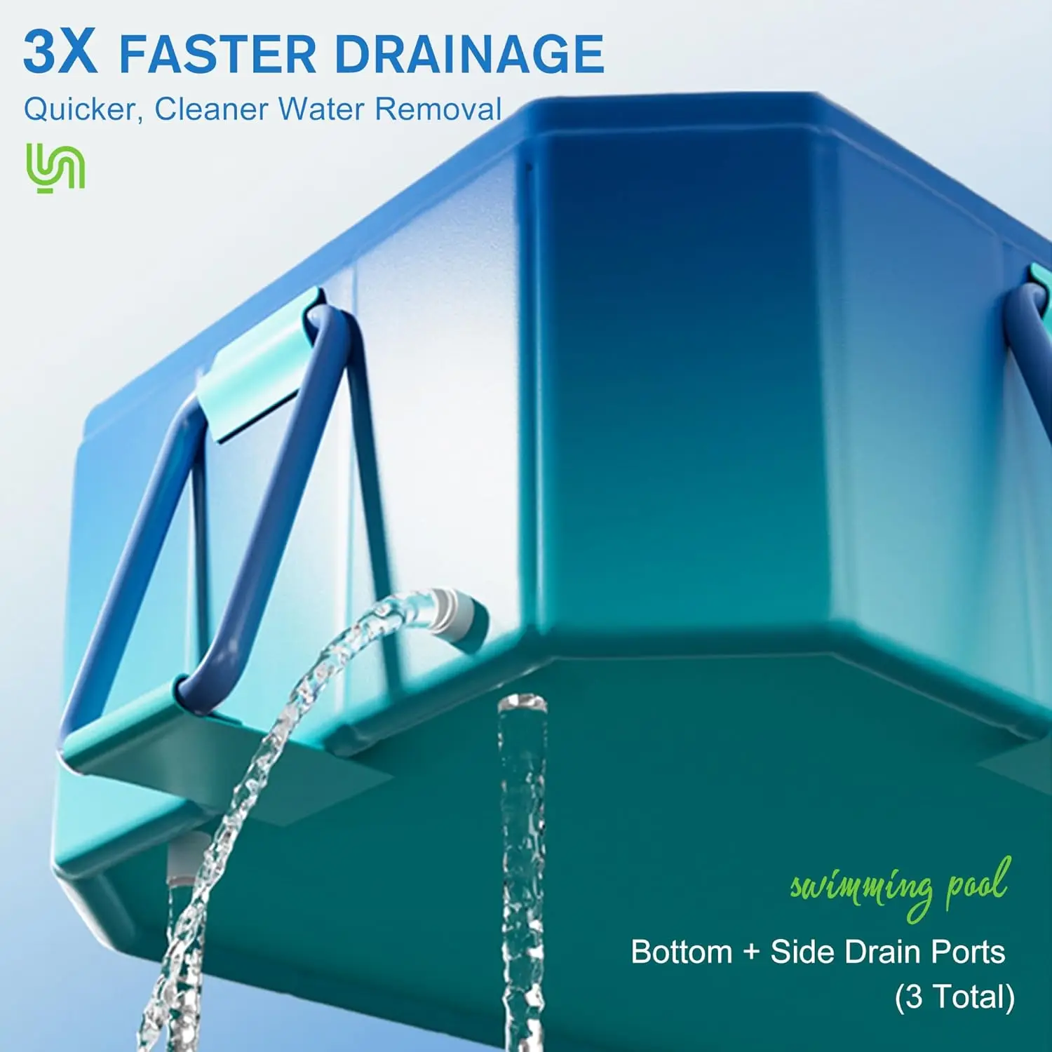 Składany basen, niepompujany basen dla dzieci, dorosłych i zwierząt, duży przenośny basen dla dzieci z solidnym metalowym wspornikiem