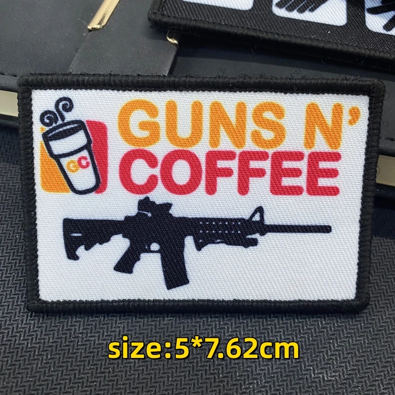 Tactical Gun Patch Military Bullet Analysis Printed Backpack Hook and Loop Morale Badge Morality Funny Meme Cloth Sticker Emblem