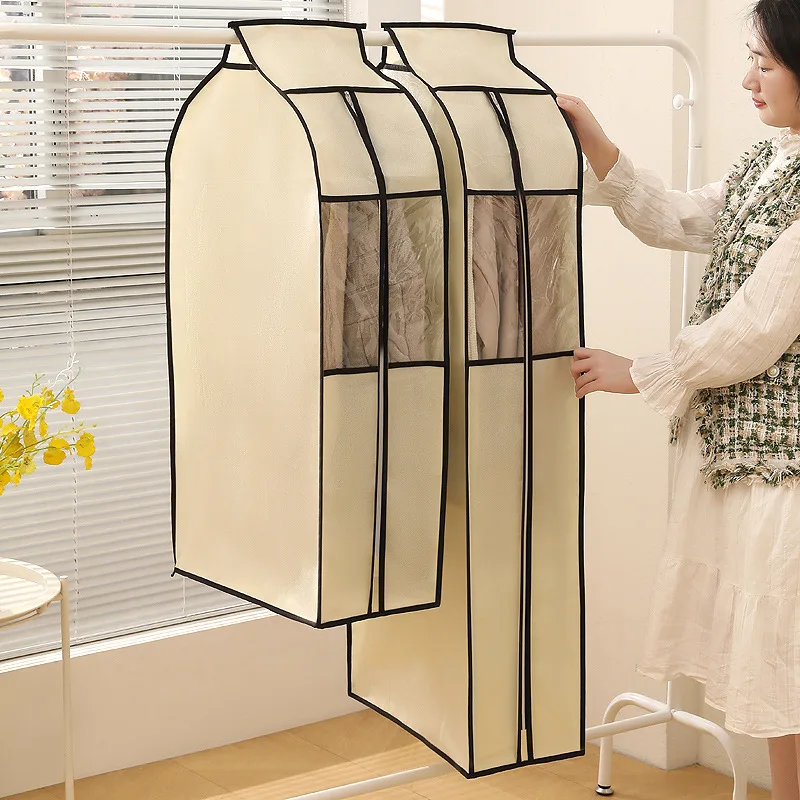 Hanging Garment Bags Closet Storage Garment Rack Cover Clothes Coat Hanger Protector Clothing Storage for Dresses Suits Coats