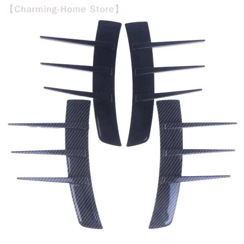 

【M】2pcs Front Bumper Vent Sticker Car'S Door Side Modification Model Duck Type Splitter A Set Currency Exterior Parts