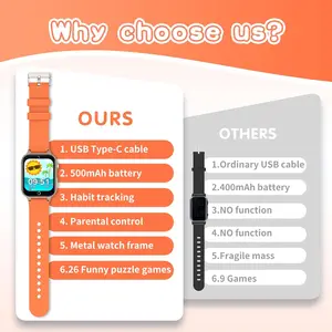 Smart Watch-Kinderspiele, Geschenke mit 26 Spielen, lustiges Foto, Musikleser, Schrittzähler, Taschenlampe usw., Alter 5-12 Jahre alt 8 Hauptverkaufs Uhr Pedometro - №7