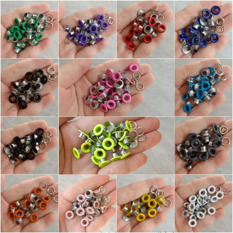 8/10mm Multicolor Metal Eyelets Buttonholes Buckle Hole For DIY Leathercraft Scrapbooking Shoes Belt Cap Bag Tags Clothes
