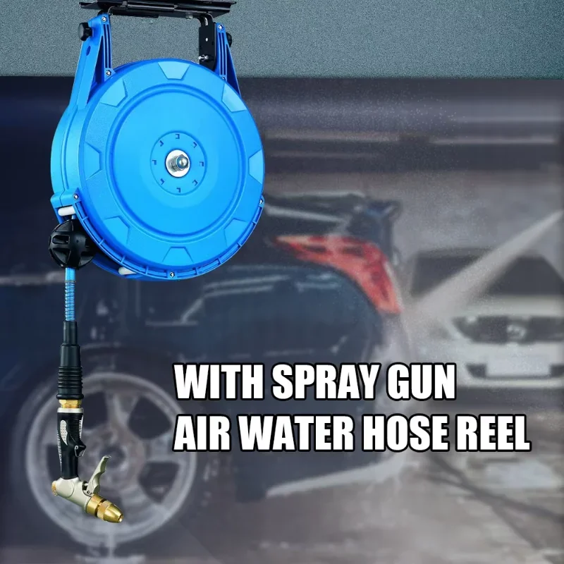 Wall mount garden hose reel