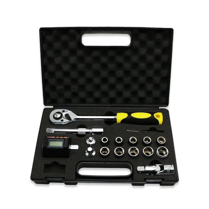 Digital Torque Meter Mini Torque Adapter 1/2'' With Backlight Ratchet Wrench Set Car Bike Repair Torque Wrench Set 5