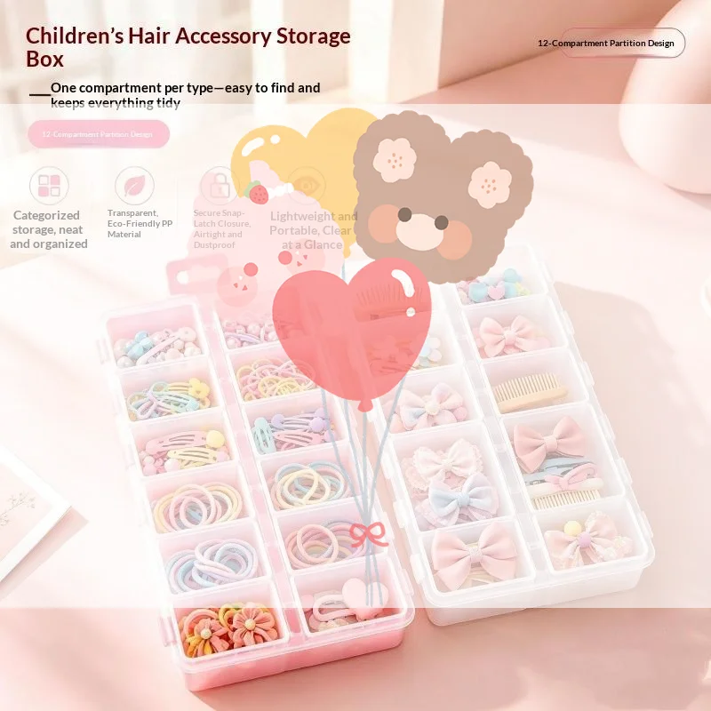 12-Compartment Clear Plastic Organizer Box With Adjustable Dividers - Durable Jewelry, Earrings, Beads & Crafts Storage Case Fo