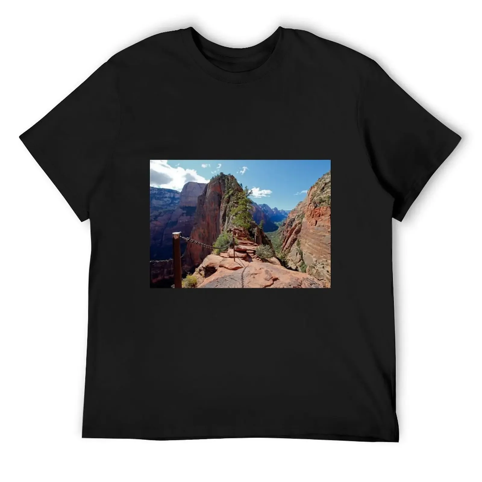 

The Step of Faith on Angels Landing T-Shirt man clothes graphic shirts Clothing tees outfits for men