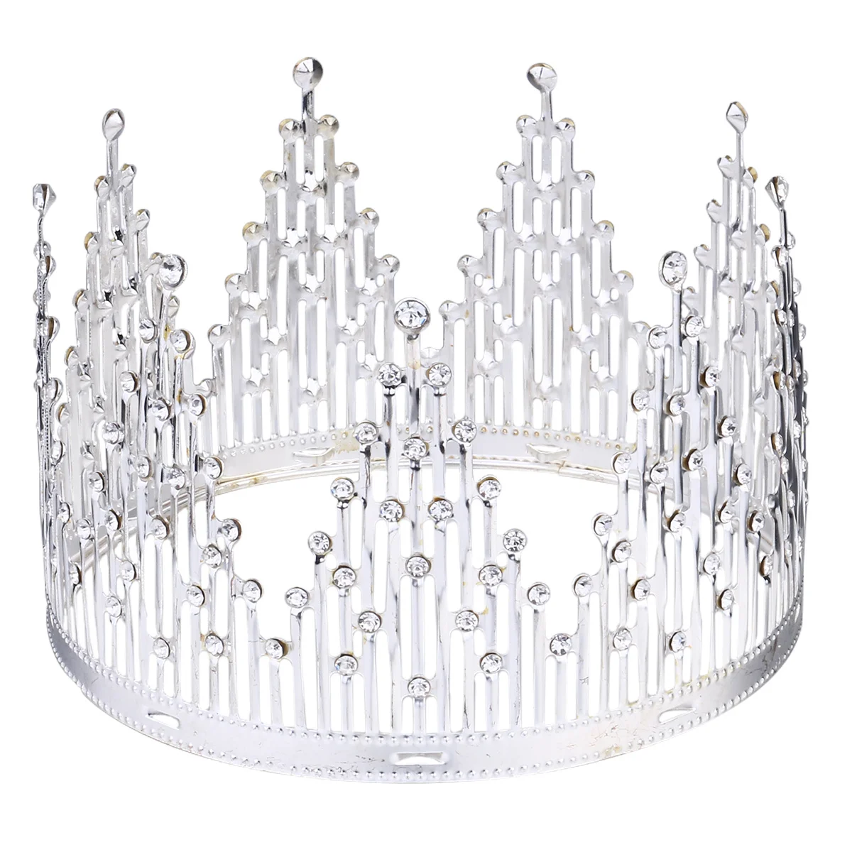 

Crystal Crown Cake Topper For Birthday Party Wedding Decoration Silver Tiara Accessory Cake Topper Crown Decoration Hair Styling