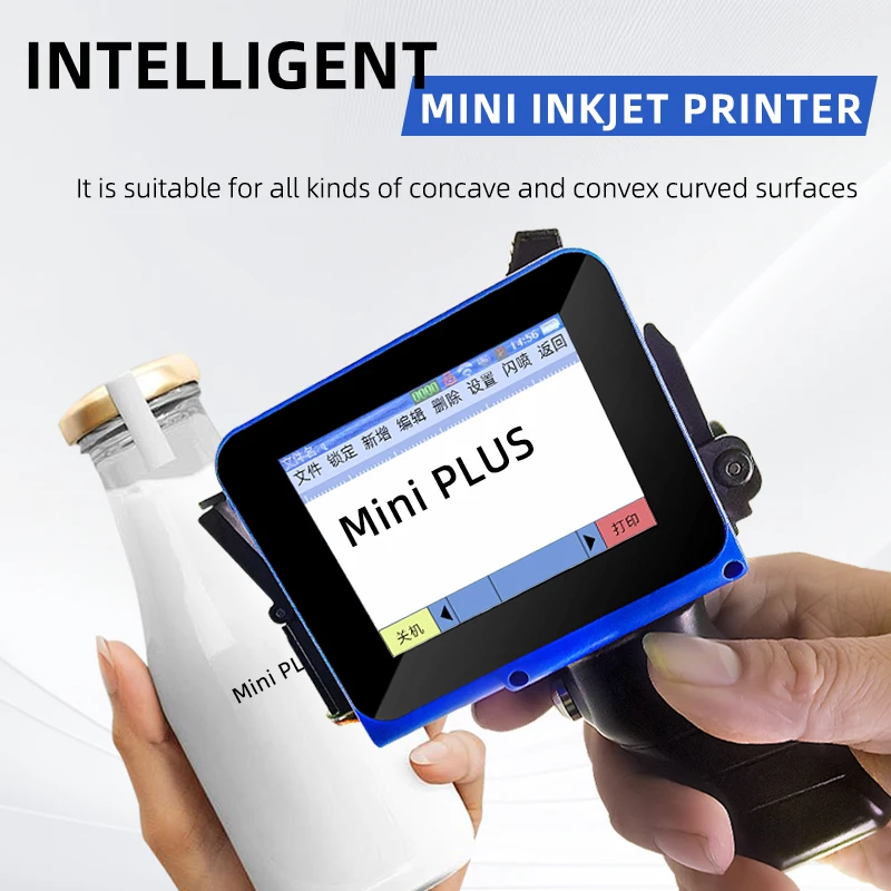 Mini Date Printer Inkjet Portable Coding Machine Bottle Box Plastic Bags Logo Text QR Code Serial Number
