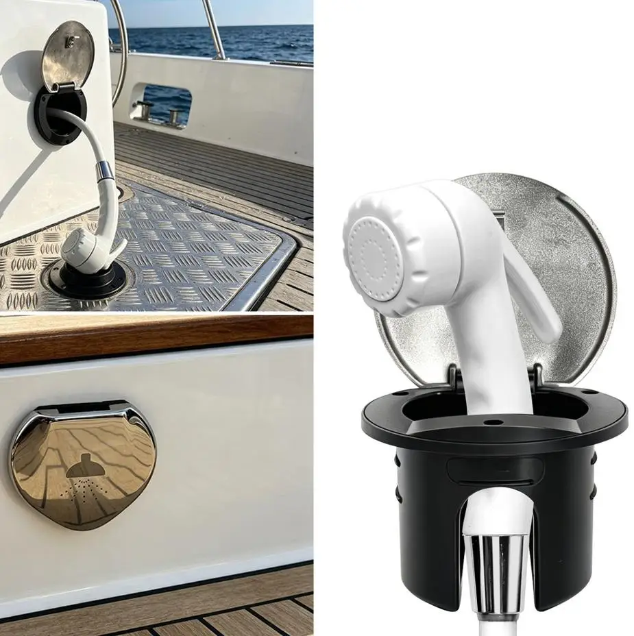 RV and Yacht Shower System Featuring Stainless Steel 316 Cover Rainfall Performance and for one-touch Water Control