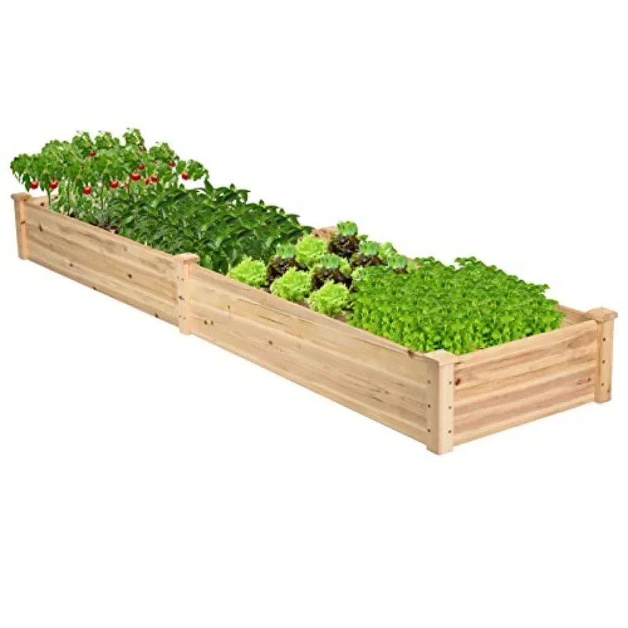 

Raised Garden Bed Wooden Planter Box Stand for Vegetables Fruits Herbs Flowers Garden Planting Bed Kit for Outdoor Backyard Pat