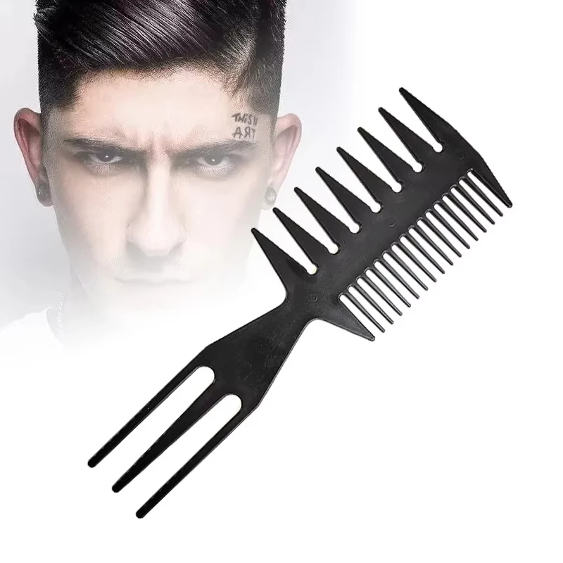 Big Teeth Double Side Tooth Combs Anti-Static Double-Sided Tooth Tail Handle Texture Styling Comb Salon Barber Hairstyle Tool