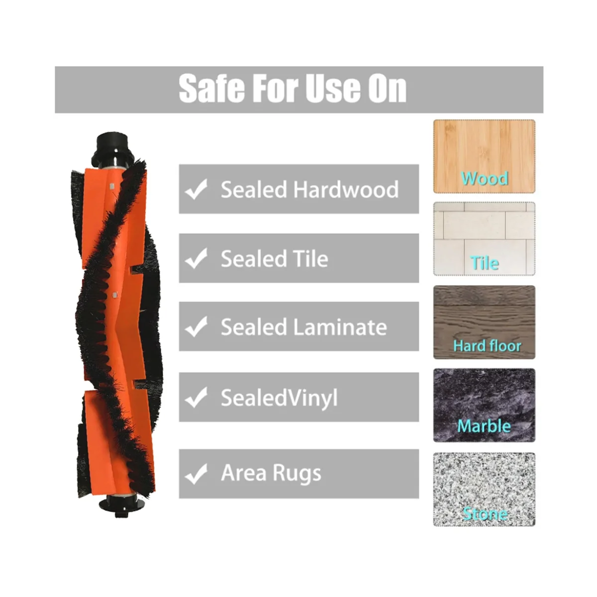 Escova central para aspirador robô, Peças de reposição, Rolo principal, lavável, ABIR X5, X6, X8