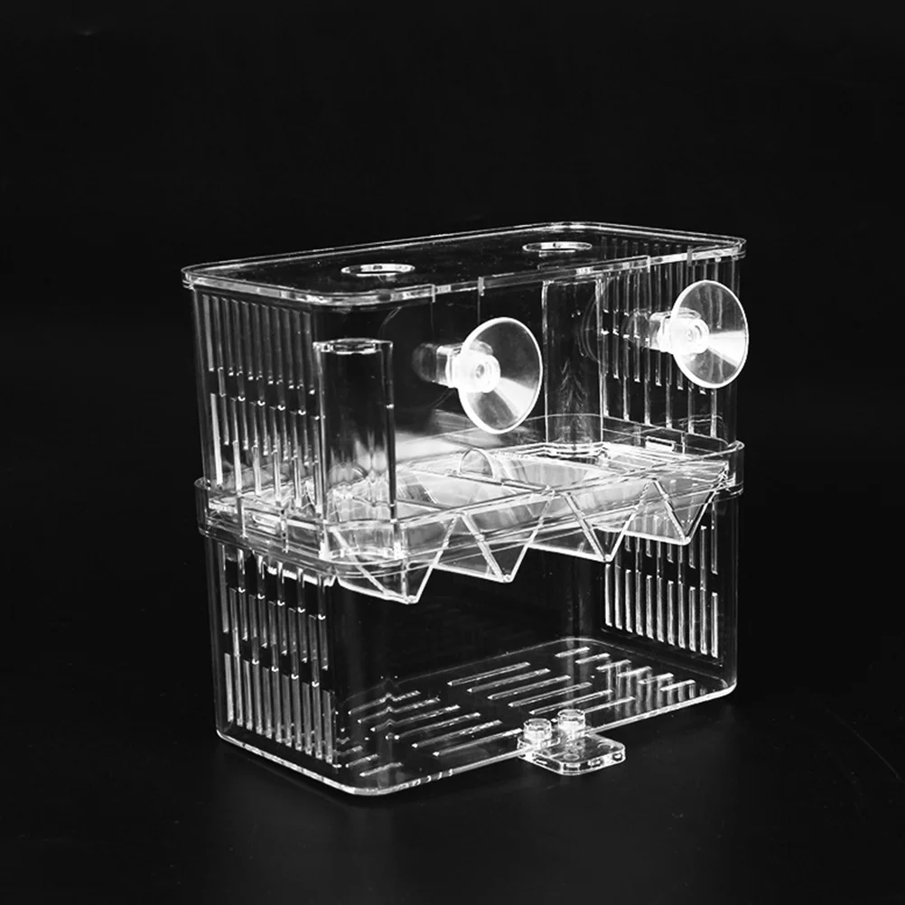 

Guppy Breeding Box Aquarium Fish Fry Incubation Safe Eco-Friendly Plastic Separator Fish Tank Hatching Clear Observation Feeding