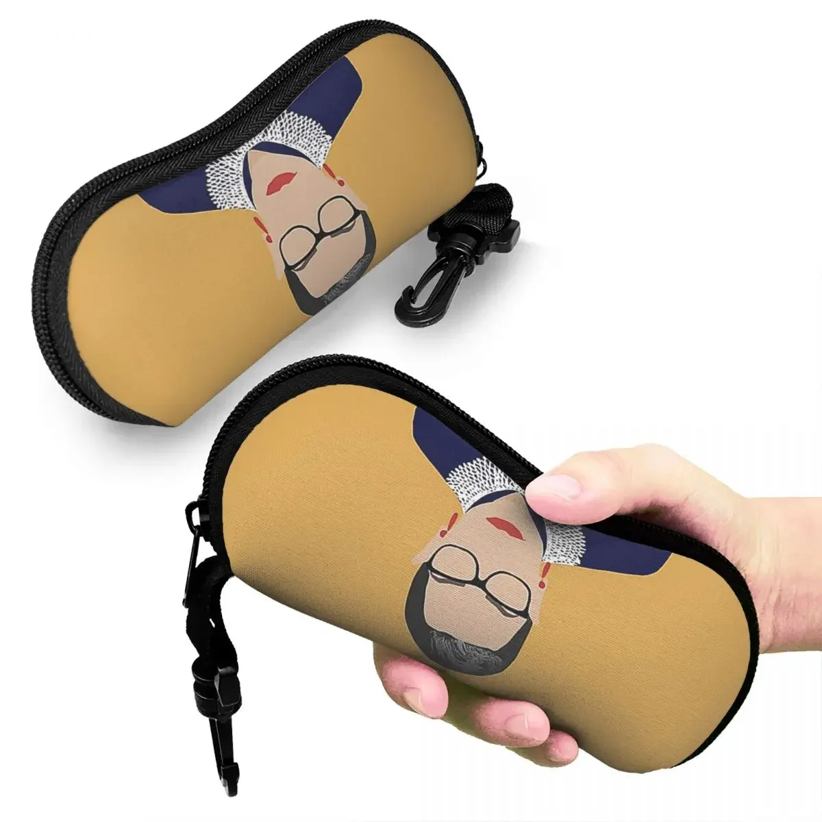 

Ruth Bader Ginsburg Shell Glasses Case Protector Sunglasses Box Women Men Soft Eyeglasses Bag Pouch