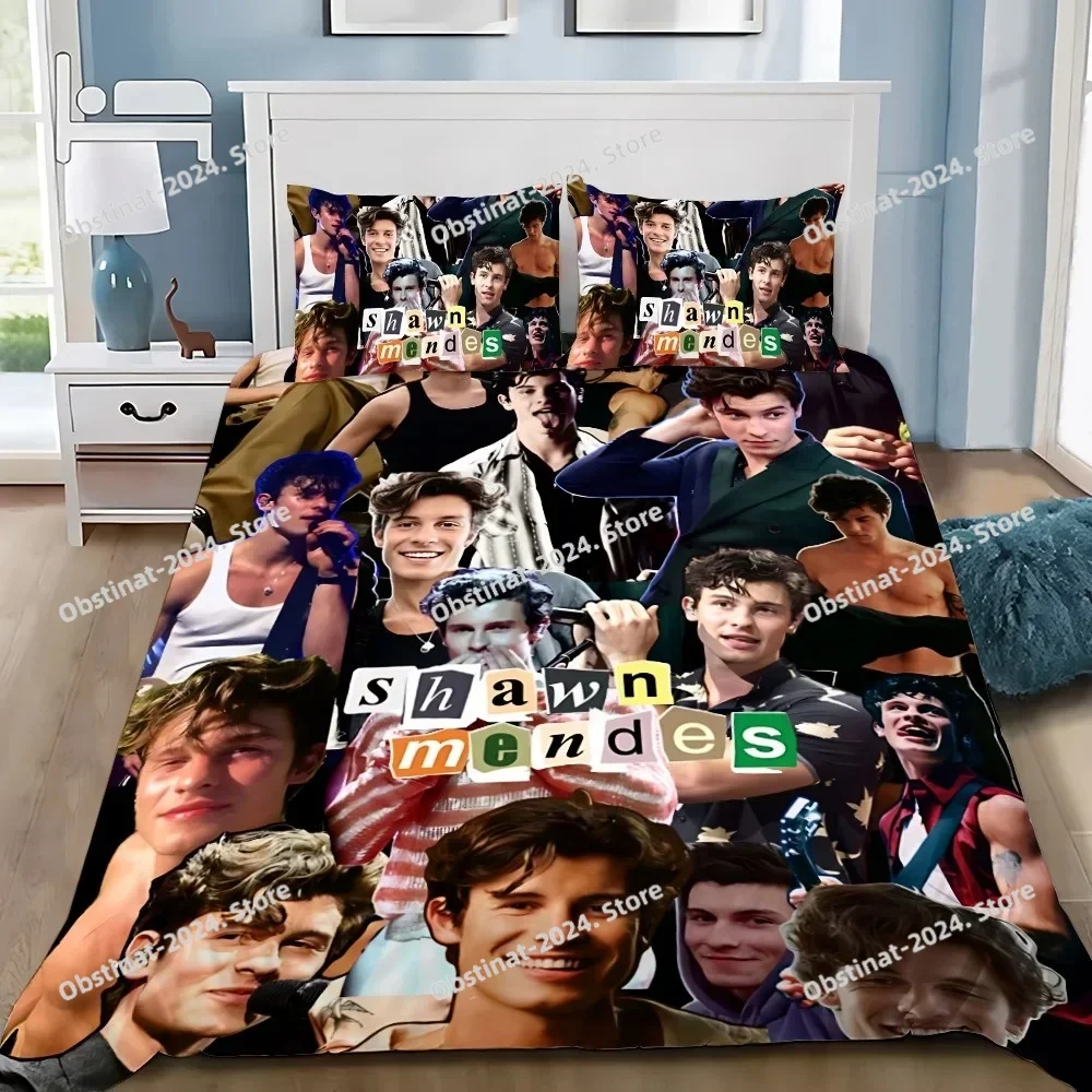 

Duvet Cover Pillowcase Bedding Set Adult Boy S-Shawn M-Mendes Girl Bedroom Decoration Children Gift Single Double Large Size