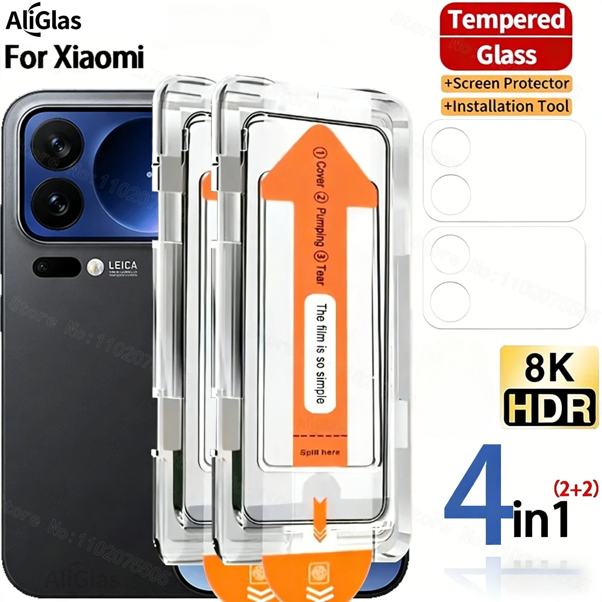 

2 шт. HD-пленки для защиты экрана и камеры, простые в установке, для серии Xiaomi 13/14/15/15 Pro/Ultra/13T/14T/Pro/17/17Pro/Pro Max