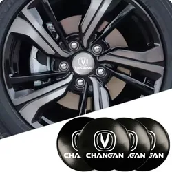 4pcs Car hub cover logo sticker For Changan CX70 CS55 CS75 Plus CS35 CS95 Filter Bunper CS15 Alsvin Eado CX20 car Accessories