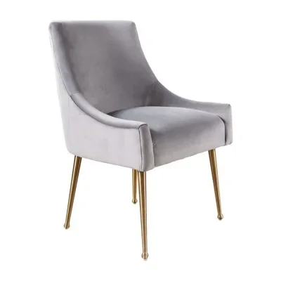 Factory direst sale modern simple style metal velvet sponge cushion dining chair with backrest comfortable stool for dining room