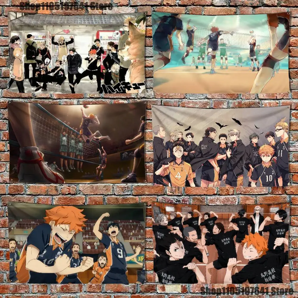 

Classic Anime H-Haikyuu Suitable for camping carnivals music festivals parties Flag Polyester Digital Printing Banner For Decor