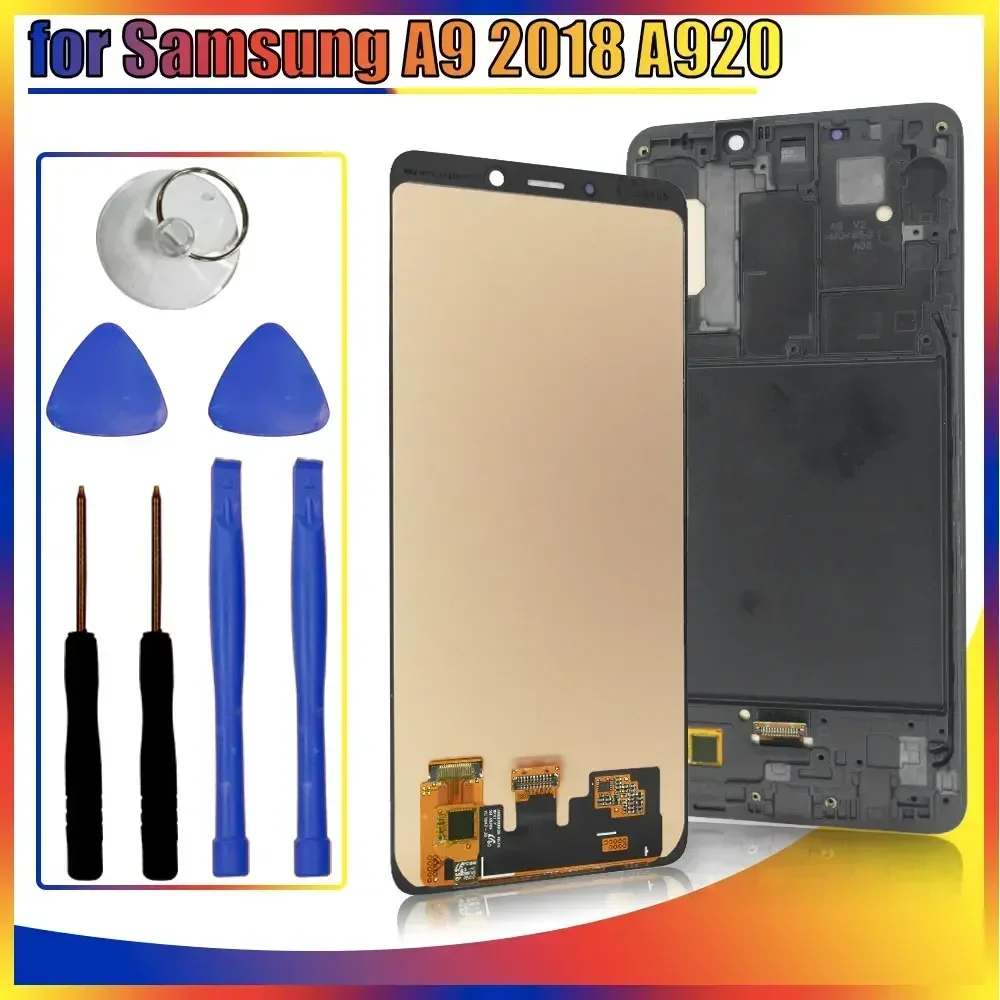 6.3 ''A920F dla Samsung Galaxy A9 2018 A920F wyświetlacz LCD ekran dotykowy wymiana Digitizer dla Samsung A920 A920F A920N LCD