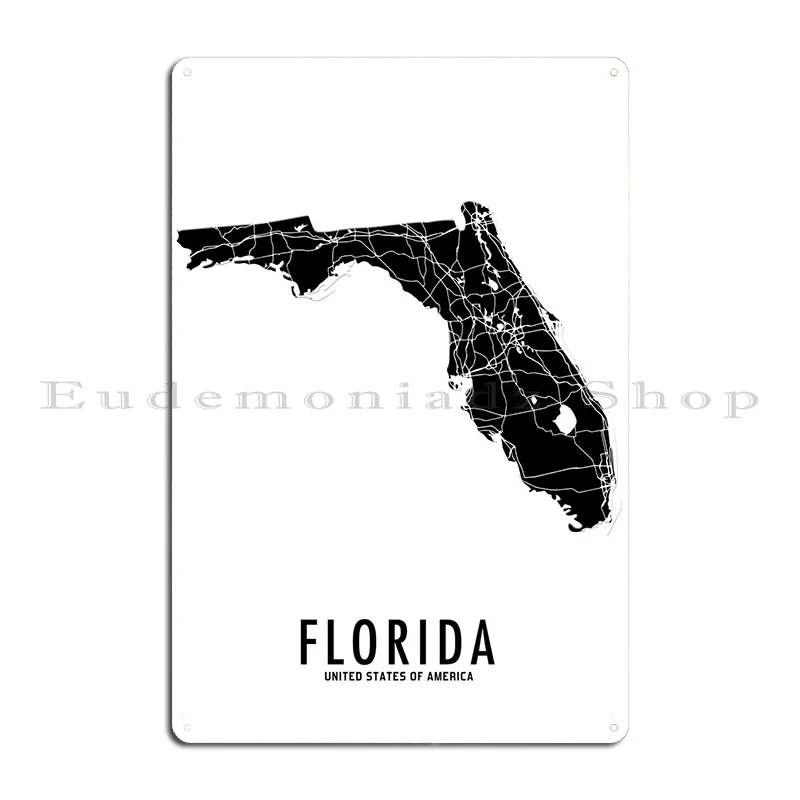 Florida Usa Metal Signs Garage Custom Vintage Decoration Club Tin Sign Poster