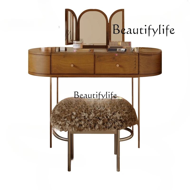 

French retro style dresser American antique makeup table simple bedroom table furniture