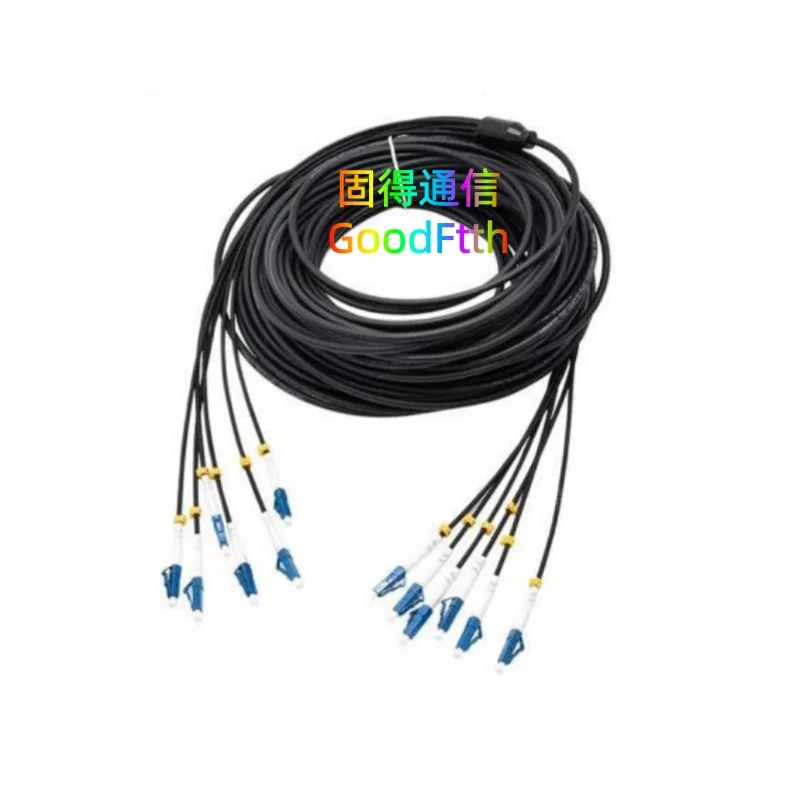 

6 Core Armored Tactical Fiber Patch Cord LC to LC UPC SM 6Core TPU Cable GoodFtth
