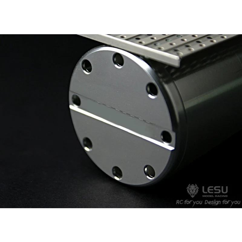 1/14 lesu caixa de metal do tanque de escape para tamiyaya diy modelo r620 r470 rc caminhão trator peças reposição brinquedo TH02323-SMT5