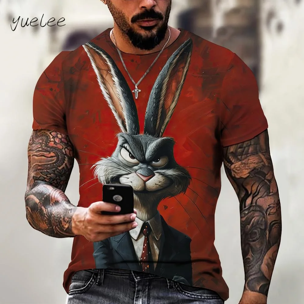

Vintage Funny Animal Men's T-Shirt Summer Outdoor Men's Top Fashion Breathable Men's Clothing Trend Round Neck Men Short Sleeve
