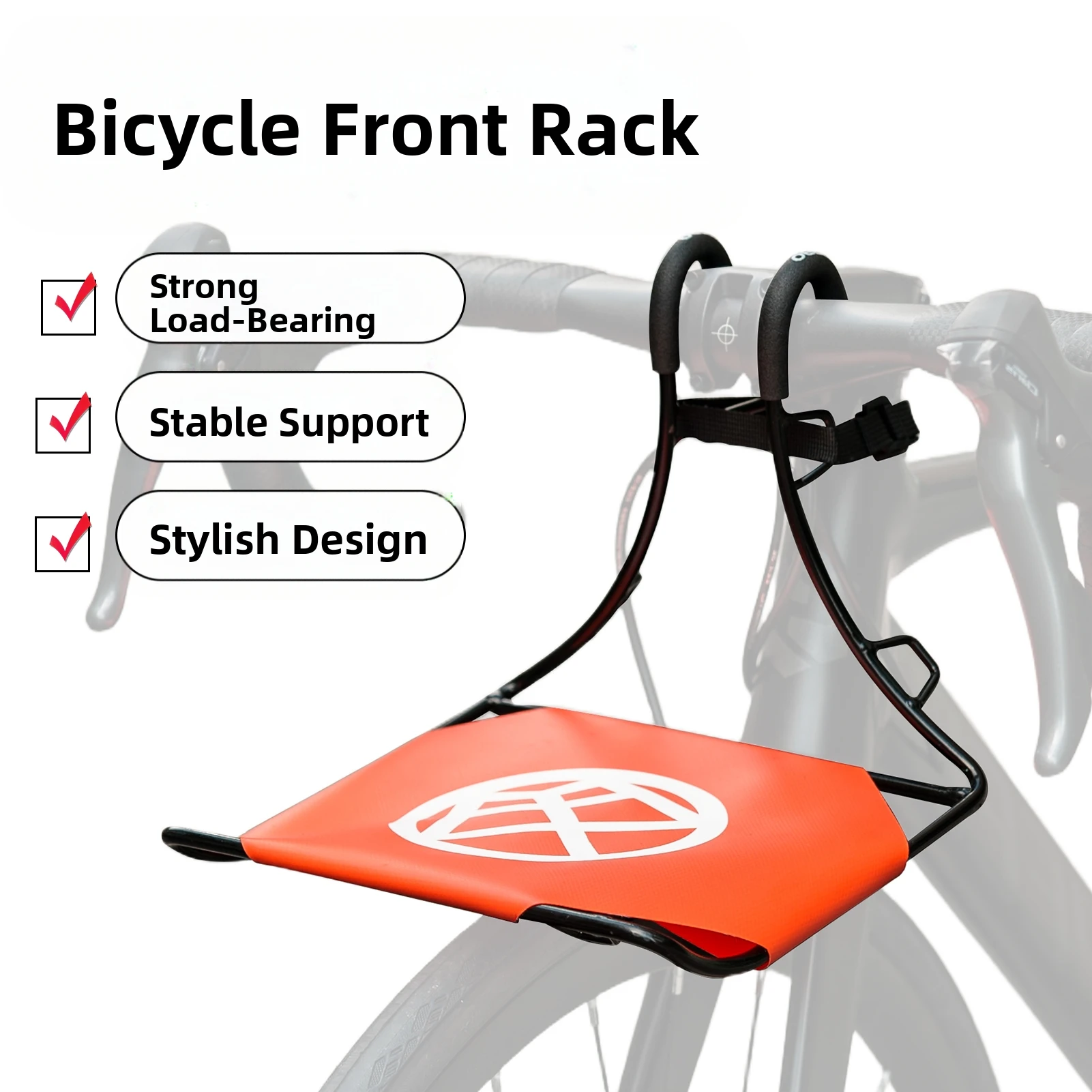 

OFFBONGAGE Bicycle Front Rack Waterproof Bike Luggage Rack Heavy - Duty Free Straps MTB Road Bike Packing Front Bicycle Shelf