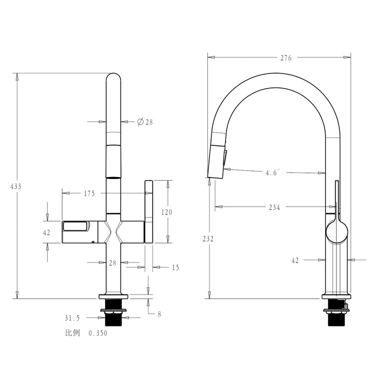 Imagem -06 - Kemaidi-torneira de Pia de Cozinha com Punho Inteligente Display Digital Touchless Sensor Pull-down Pulverizador Temperatura