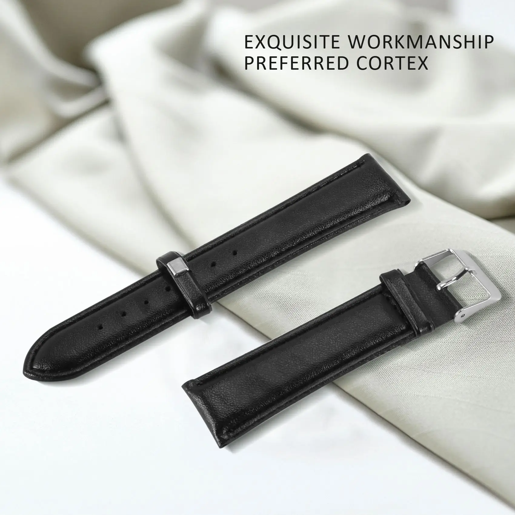 

Wristwatch 20Mm Pu Leather Color Black Bracelet Watch Bracelet