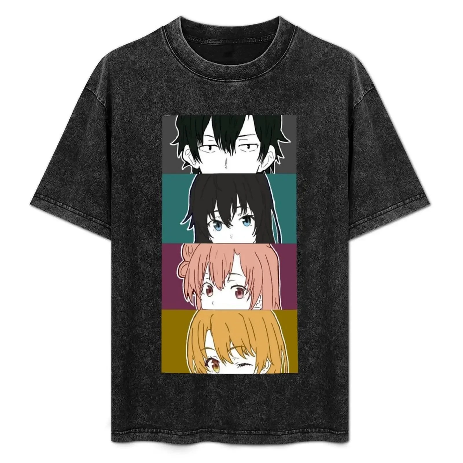 

Hachiman Yukino Yui Iroha - oregairu - snafu T-Shirt shirts graphic vintage anime shirt big and tall t shirts for men