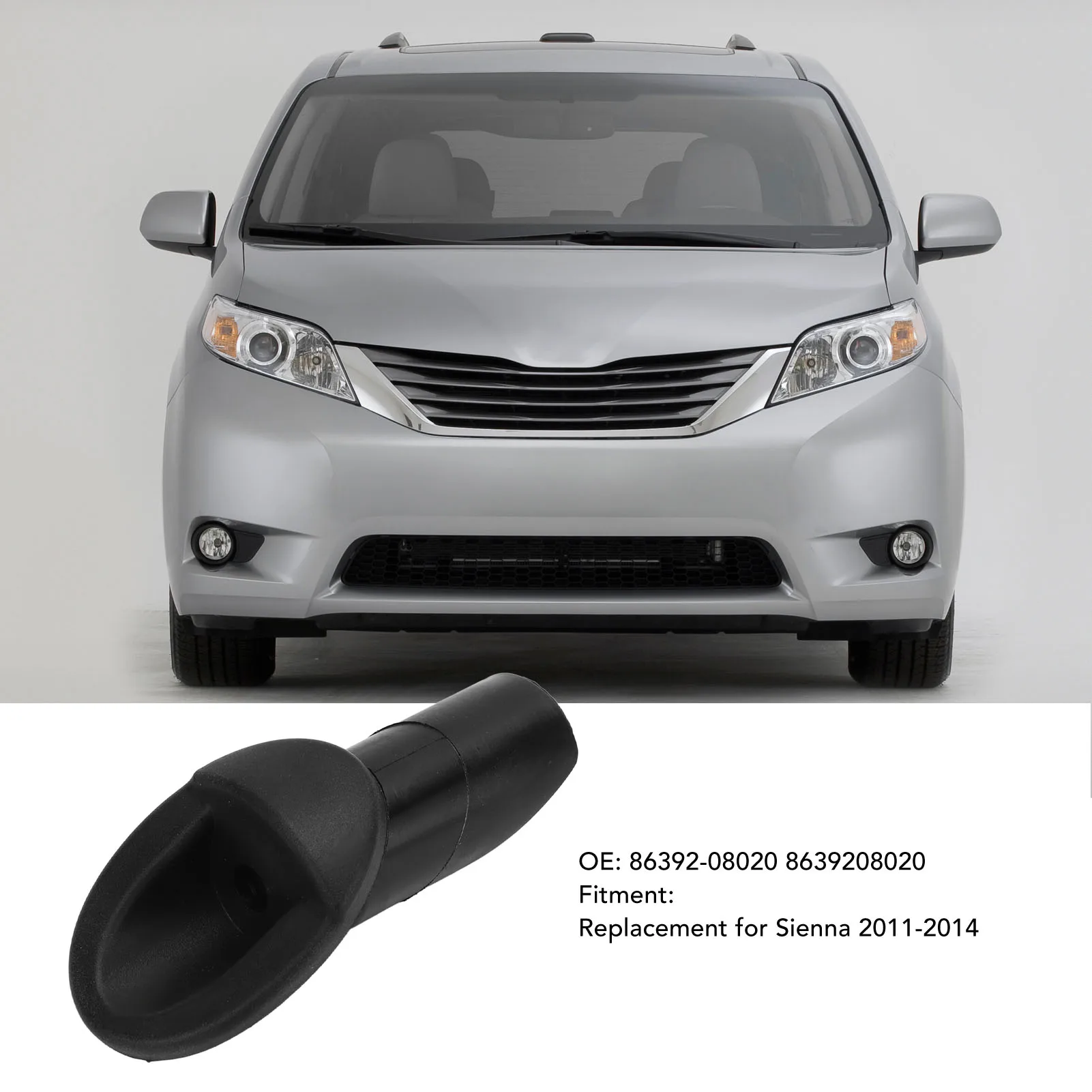 Antenna Ornament 86392‑08020 Rubber Radio Antenna Bezel Replacement For Sienna 2011‑2014 