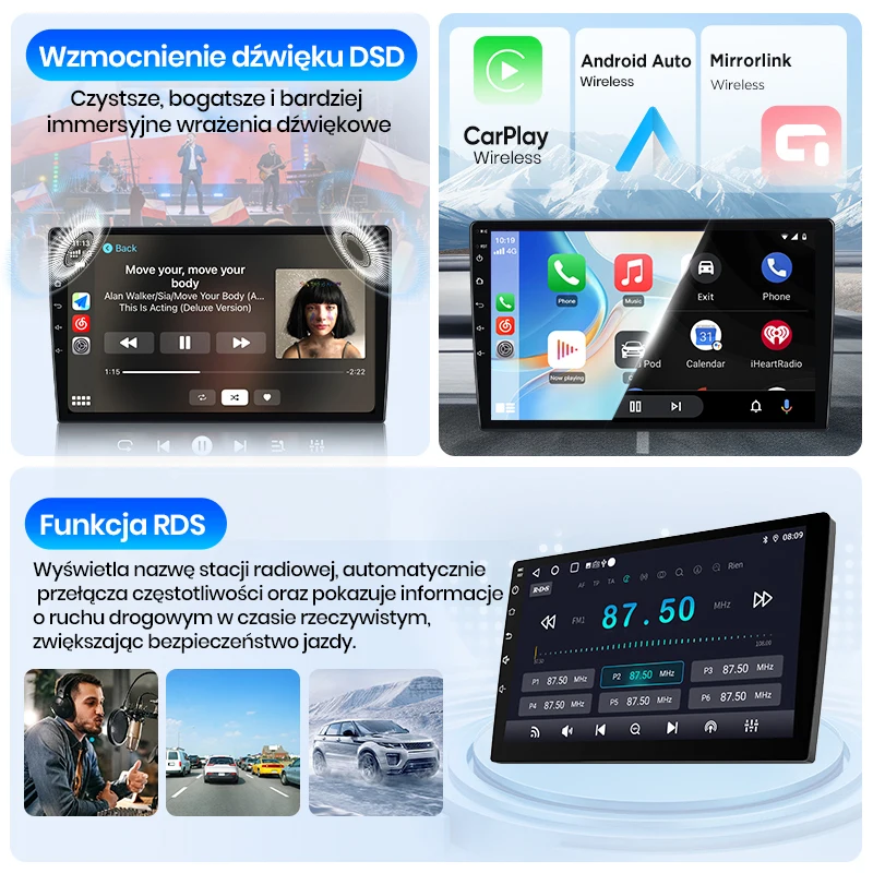 Radio de coche Junsun con CarPlay inalámbrico y Android Auto para Kia Rio 2 2005-2011, sistemas inteligentes para coche, DSP, SWC, RDS, GPS, FM, BT 5