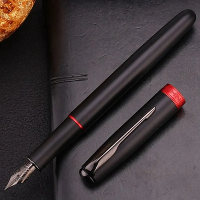 

Jinhao 75 Red Charm Series Fountain Pen Luxury Ultra Black Red Color with Fine F Nib Calligraphy Pen Office School Supplies